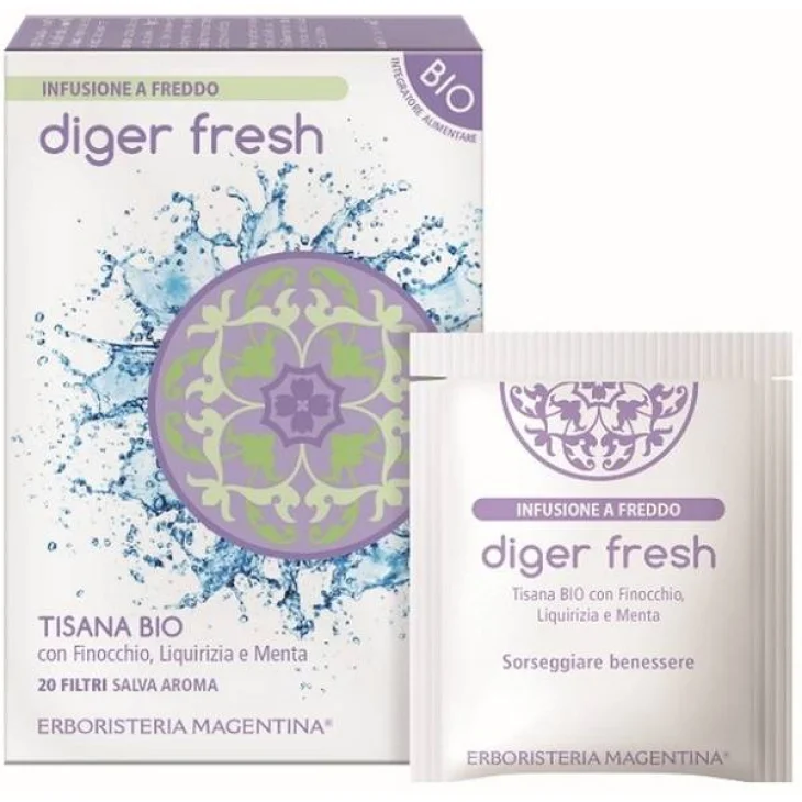 Erboristeria Magentina Tisana Fredda Diger Fresh Bio 20 Filtri