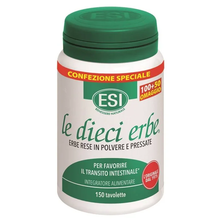 ESI Le Dieci Erbe Integratore per il transito intestinale 100 tavolette + 50 Omaggio