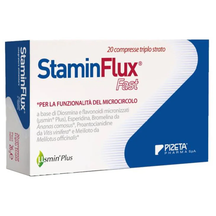 Pizeta Staminflux Fast Integratore per il Microcircolo 20 compresse
