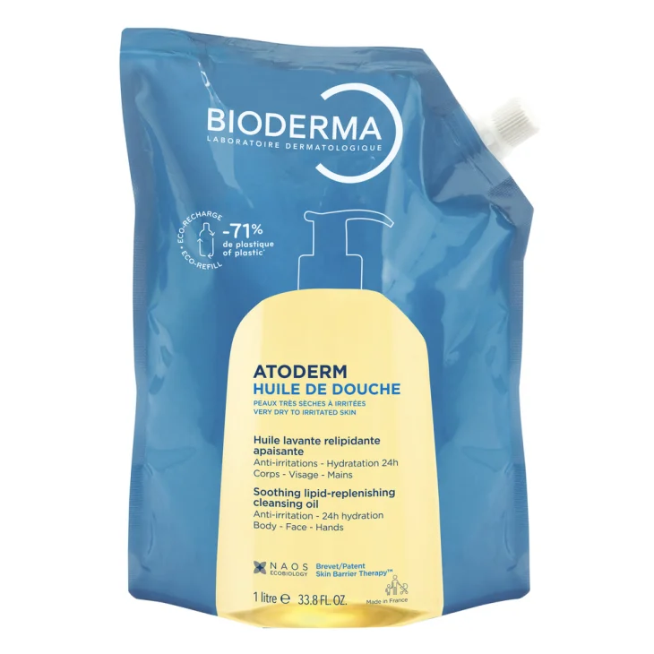 Bioderma Atoderm Huile de Douche Pelle Sensibile e Secca Eco Refill 1L