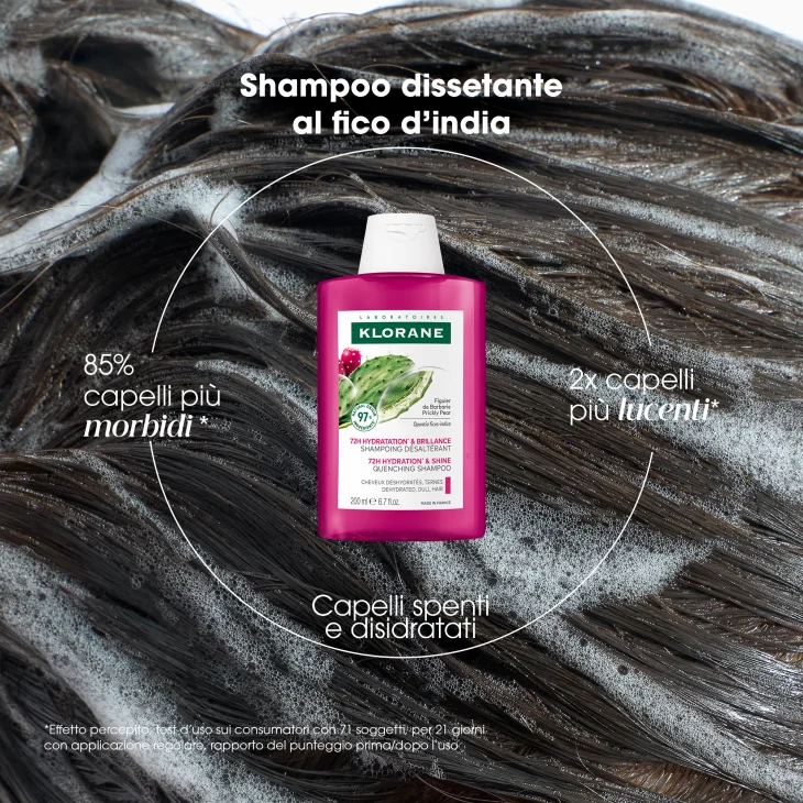 Klorane Shampoo Idratante e Illuminante al Fico d'india 200 ml