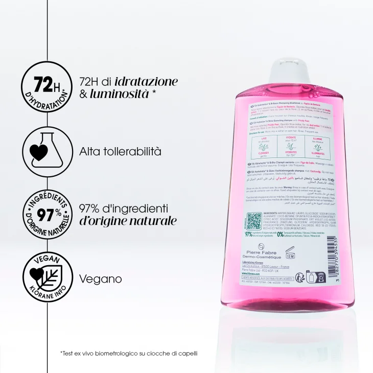 Klorane Shampoo Idratante e Illuminante al Fico d'india 200 ml