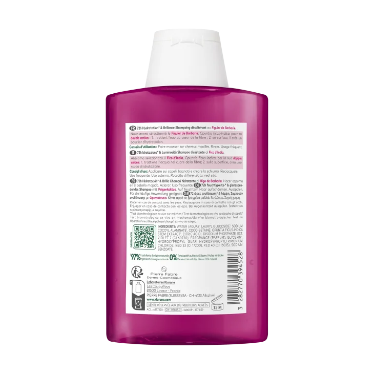 Klorane Shampoo Idratante e Illuminante al Fico d'india 200 ml