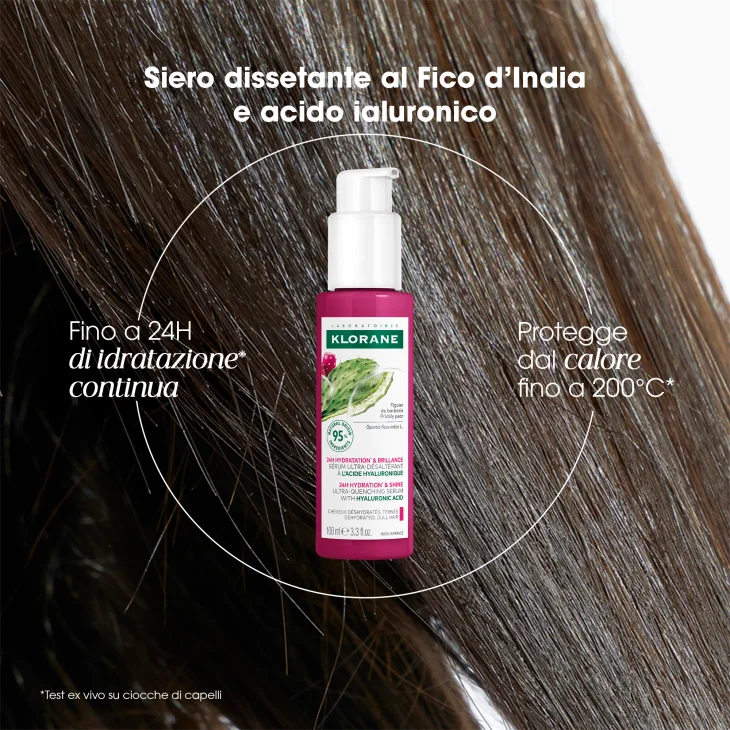 Klorane Siero Dissetante al Fico d'India Idratante per Capelli 100 ml