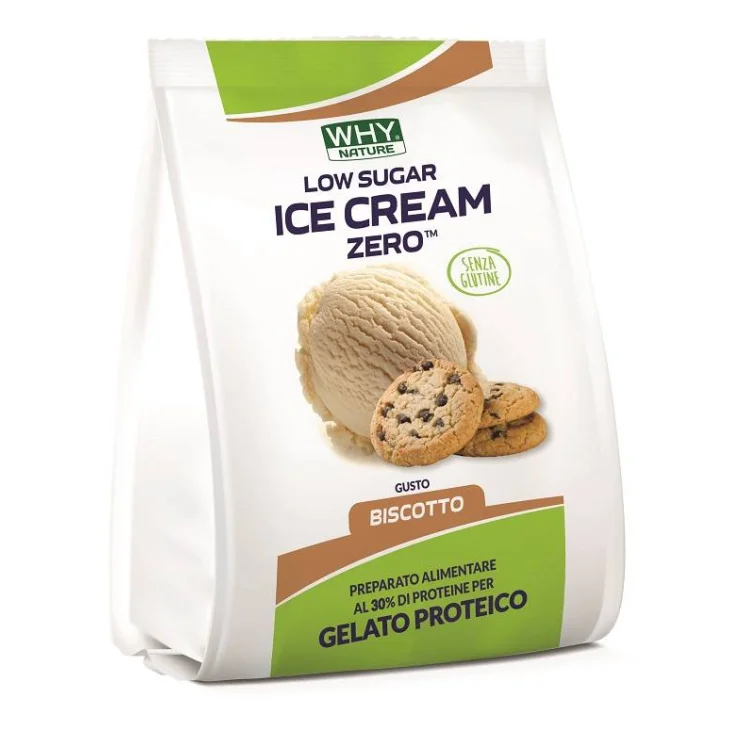 Whynature Ice Cream Zero Gelato Proteico Senza Glutine Gusto Biscotto 200 g