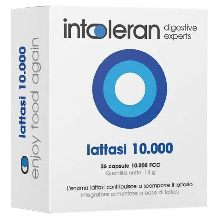 Intoleran Lattasi 10000 Integratore per le Intolleranze al Lattosio 36 Capsule