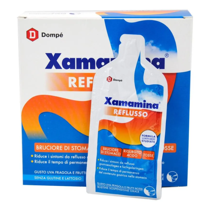 Xamamina Reflusso Dispositivo Medico per Bruciore di Stomaco e Reflusso 25 bustine
