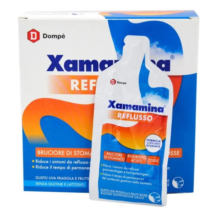 Xamamina Reflusso Dispositivo Medico per Bruciore di Stomaco e Reflusso 25 bustine