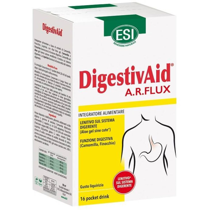 Esi Digestivaid AR Flux Integratore per il Sistema Digerente 16 Pocket Drink