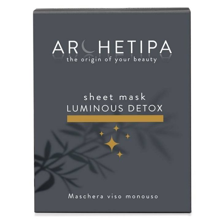 Archetipa Sheet Mask Luminous Detox Maschera Viso Illuminante 1 pezzo
