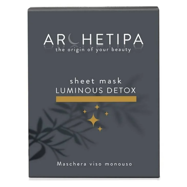 Archetipa Sheet Mask Luminous Detox Maschera Viso Illuminante 1 pezzo