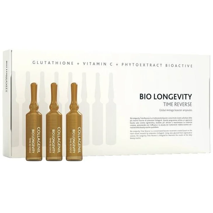 Collagenil Bio Longevity Time Reverse Trattamento Antirughe Viso 8 fiale da 2,5 ml