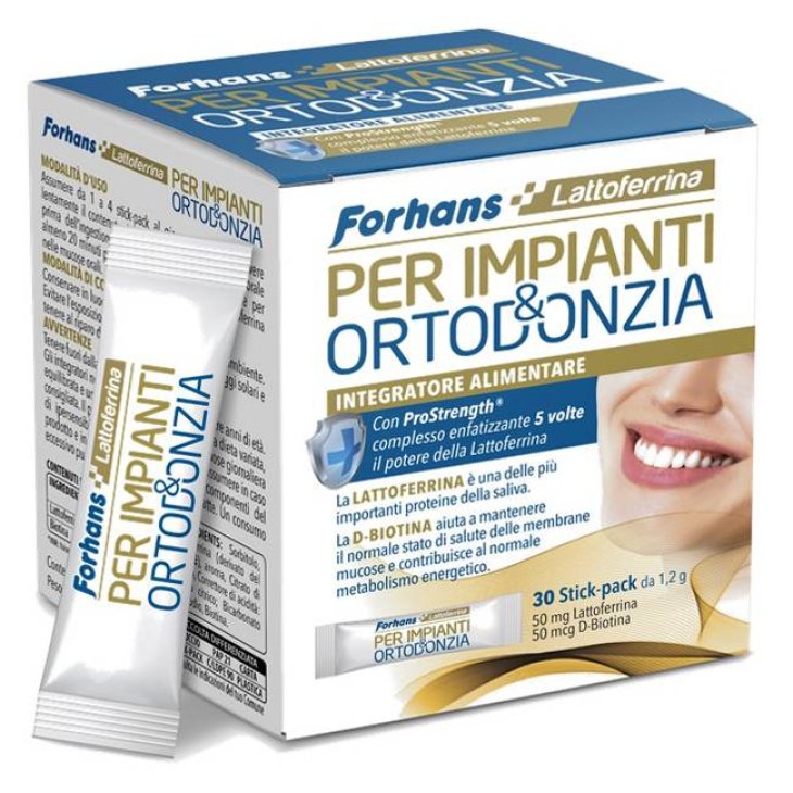 Forhans Lattoferrina per Impianti e Ortodonzia 30 Stick-Pack