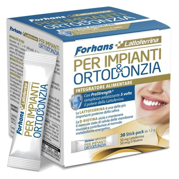 Forhans Lattoferrina per Impianti e Ortodonzia 30 Stick-Pack