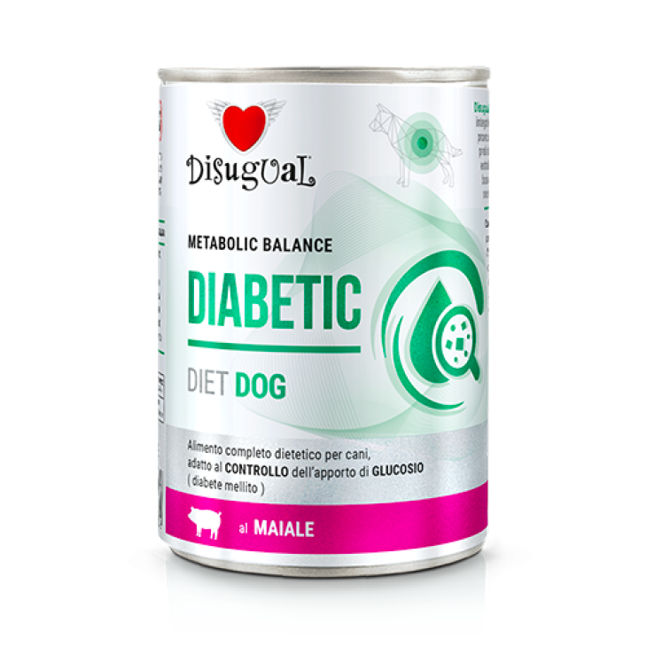 Disugual Dog Diabetic Alimento Dietetico per Cani Gusto Maiale 400 g