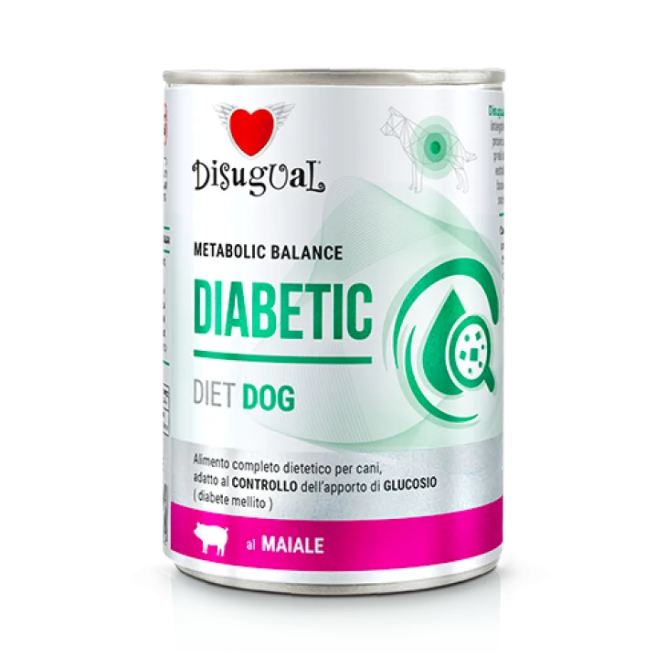 Disugual Dog Diabetic Alimento Dietetico per Cani Gusto Maiale 400 g