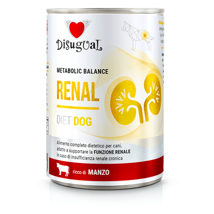 Disugual Dog Renal Alimento Dietetico per Cani Gusto Manzo 400 g