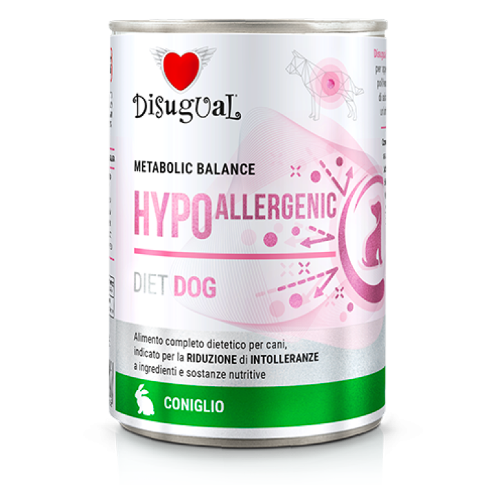 Disugual Hypoallergenic Alimento Completo per Cani Gusto Coniglio 400 g