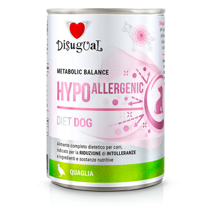 Disugual Hypoallergenic Alimento Completo per Cani Gusto Quaglia 400 g