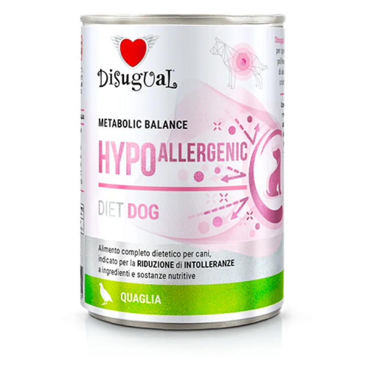 Disugual Hypoallergenic Alimento Completo per Cani Gusto Quaglia 400 g