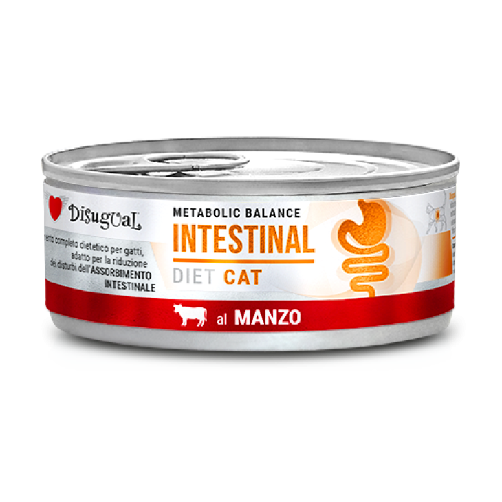 Disugual Cat Intestinal Alimento Dietetico per Gatti Gusto Manzo 85 g