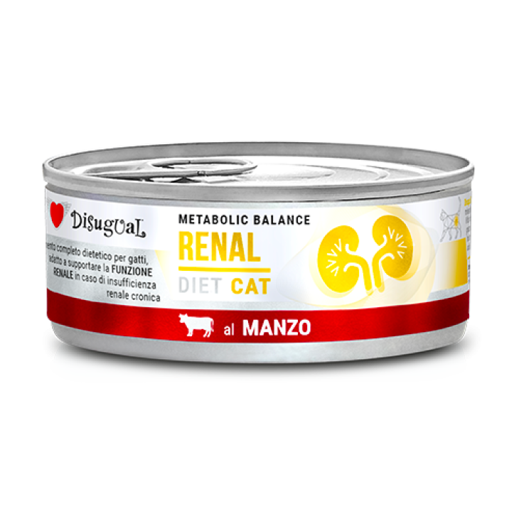 Disugual Cat Renal Alimento Dietetico per Gatti Gusto Manzo 85 g