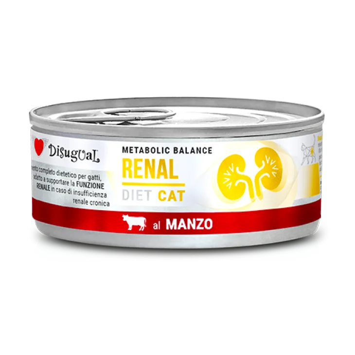 Disugual Cat Renal Alimento Dietetico per Gatti Gusto Manzo 85 g