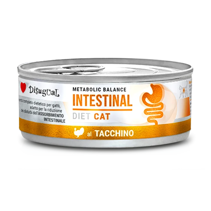 Disugual Cat Intestinal Alimento Dietetico per Gatti Gusto Tacchino 85 g