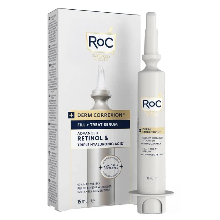 Roc Derm Correxion Fill + Treat Serum Trattamento Filler Viso 15 ml