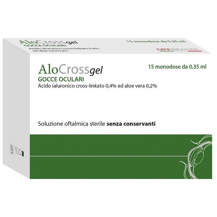 Alocrossgel Soluzione Oftalmica Monodose Contro Irritazioni ed Arrossamenti 15 soluzioni da 0.35 ml