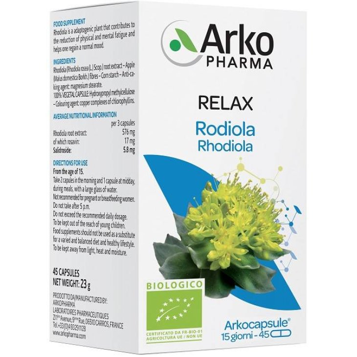 Arkocapsule Rodiola Bio Integratore Alimentare per il Relax 45 Capsule