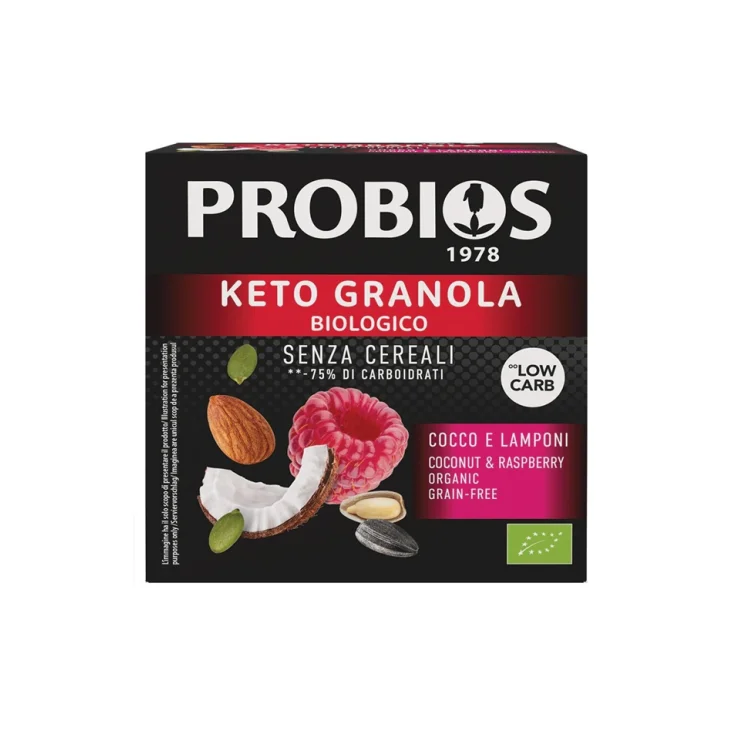 Probios Keto Granola Cocco e Lamponi senza Cereali 200 grammi