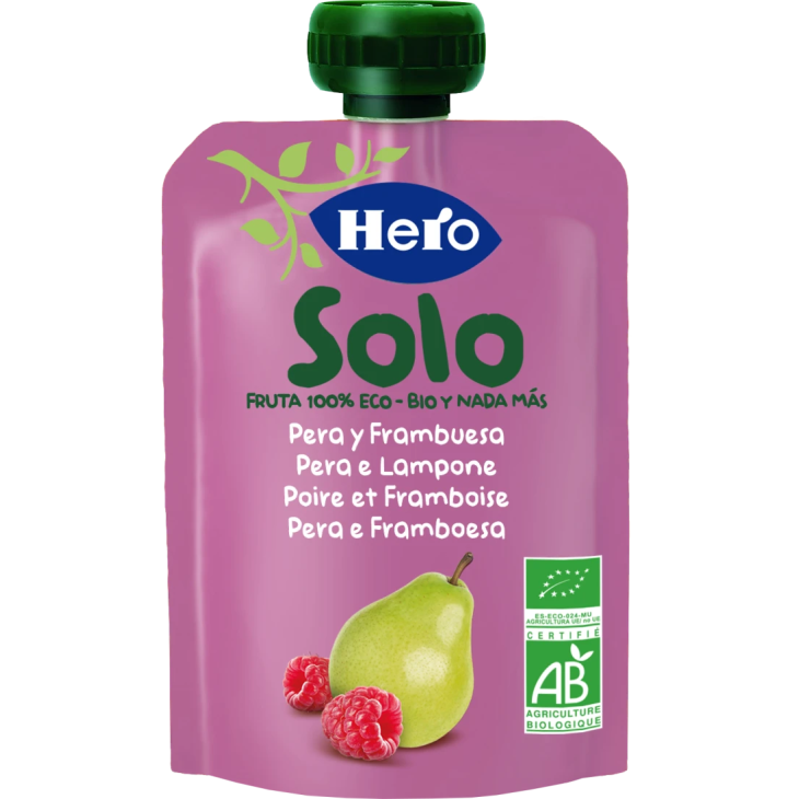 Hero Baby Solo Frutta Frullata Bio Pera e Lampone 100 g