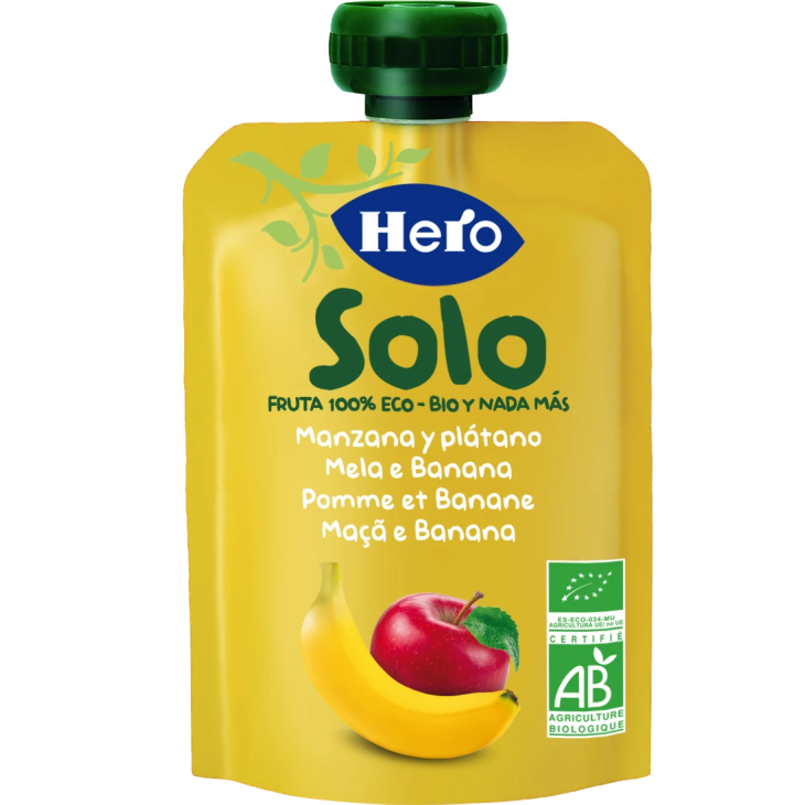 Hero Baby Solo Frutta Frullata Bio Mela e Banana 100 g