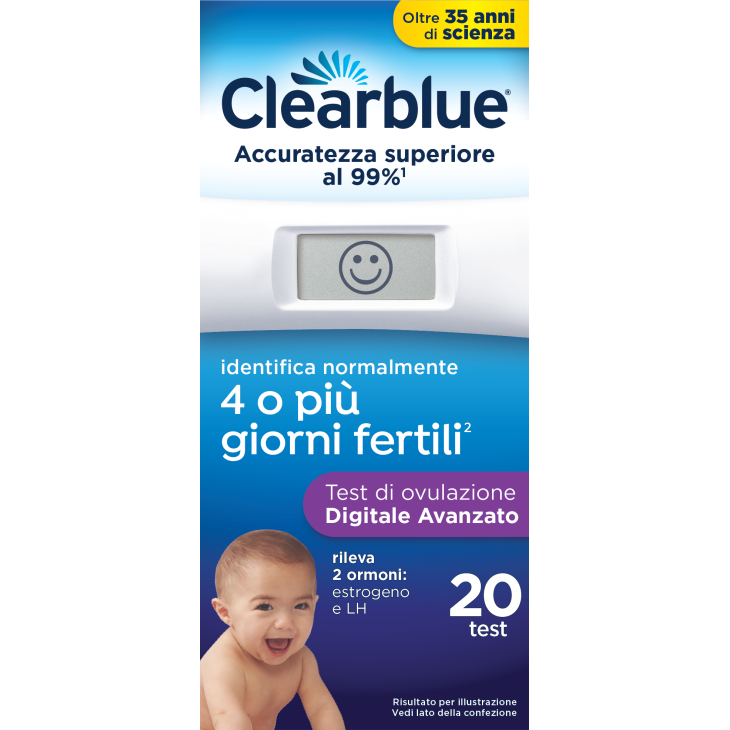 Clearblue Test Ovulazione Digitale Avanzato 20 Stick