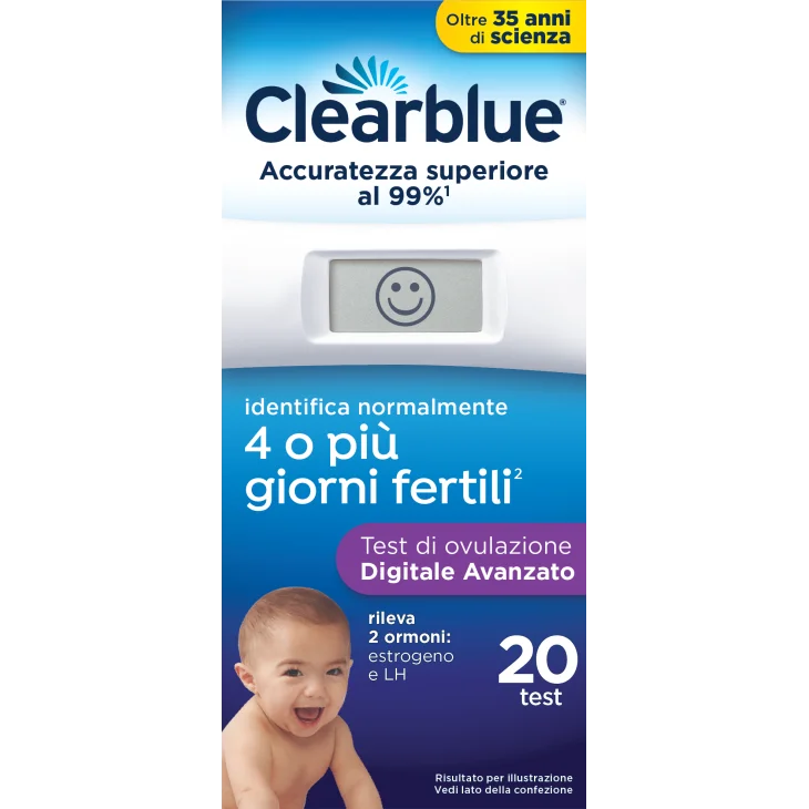 Clearblue Test Ovulazione Digitale Avanzato 20 Stick