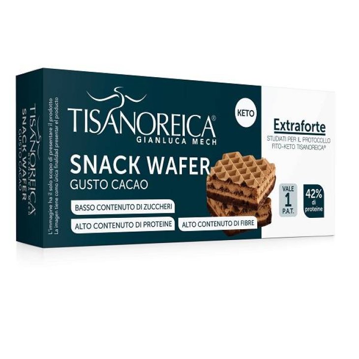 Tisanoreica Wafer Snack Dietetico Gusto Cacao 2 pezzi da 18 g