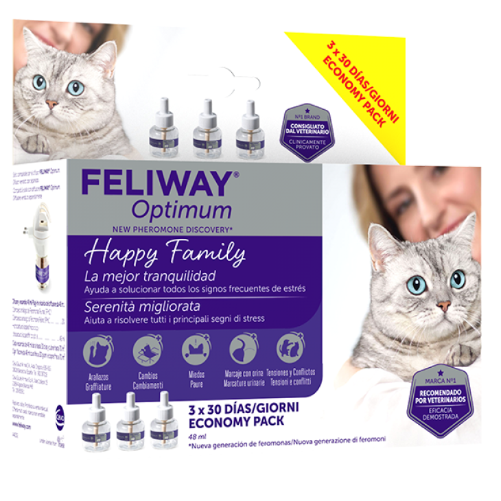 Feliway Optimum Ricarica 90 giorni 3x48 ml