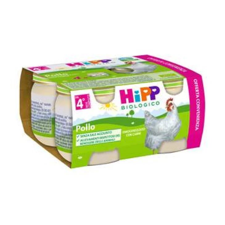 Hipp Bio Omogeneizzato Biologico Pollo 4 x 80 g
