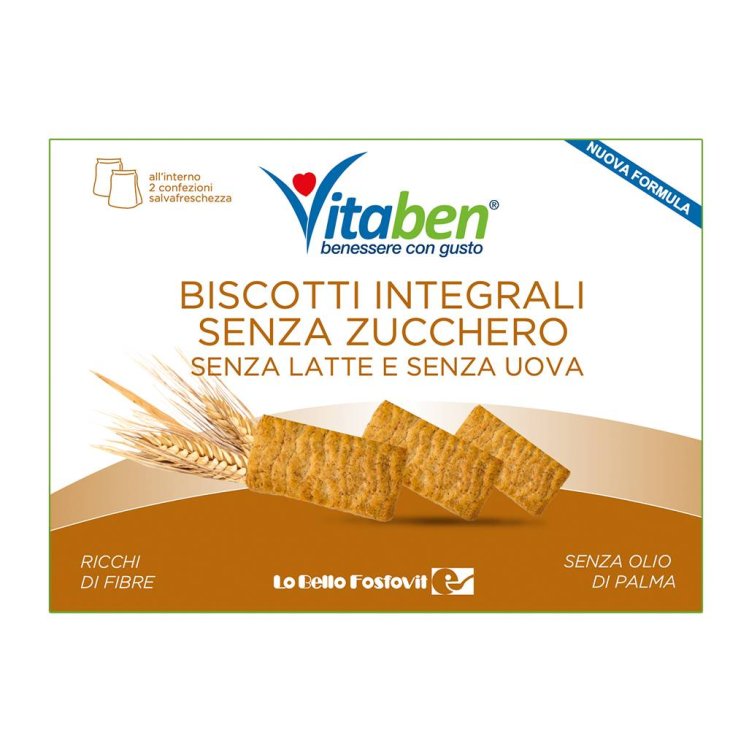 Vitaben Biscotti Integrali Senza Zuccheri Latte e Uova 250 g