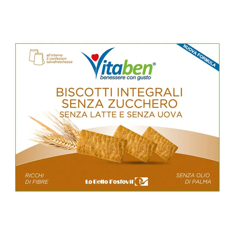 Vitaben Biscotti Integrali Senza Zuccheri Latte e Uova 250 g