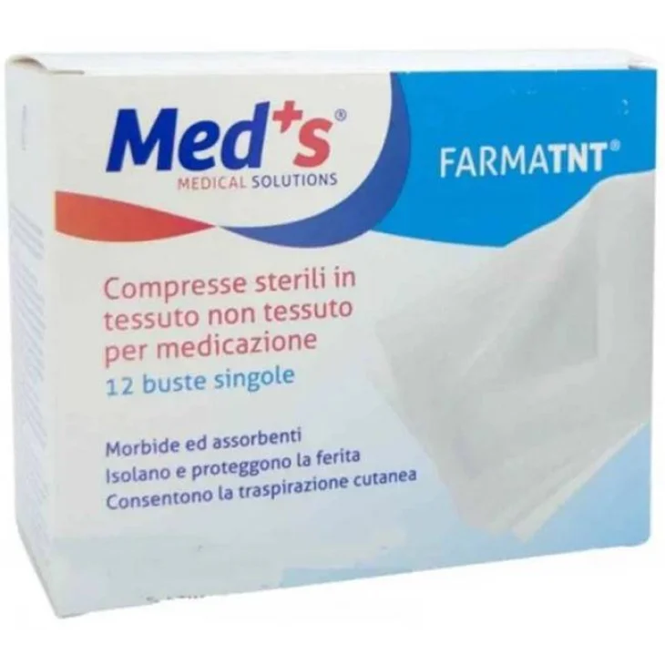 Med's Garza Compressa Tessuto non Tessuto Peel Open 10x10 12 Pezzi