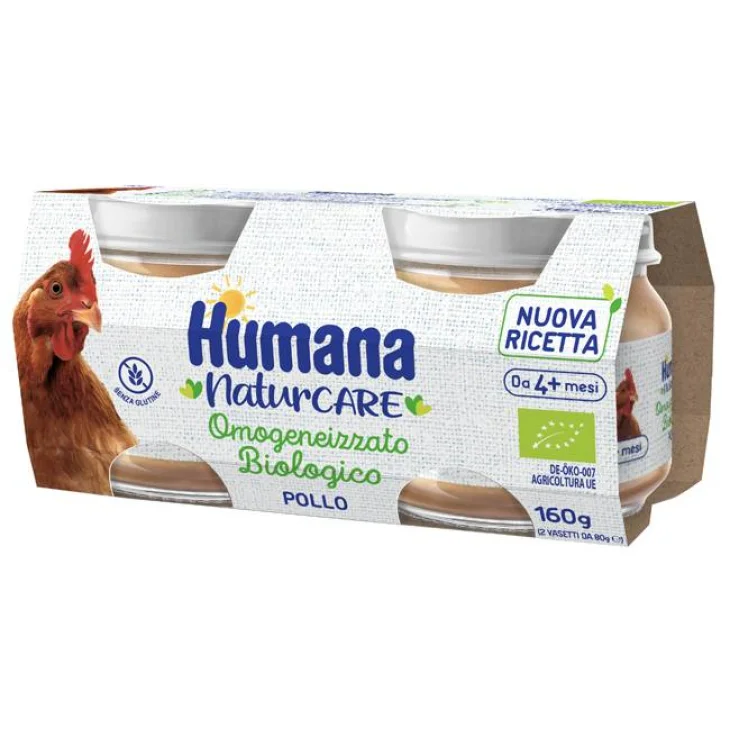 Humana Omogeneizzato Pollo Biologico 2 Pezzi 80 g