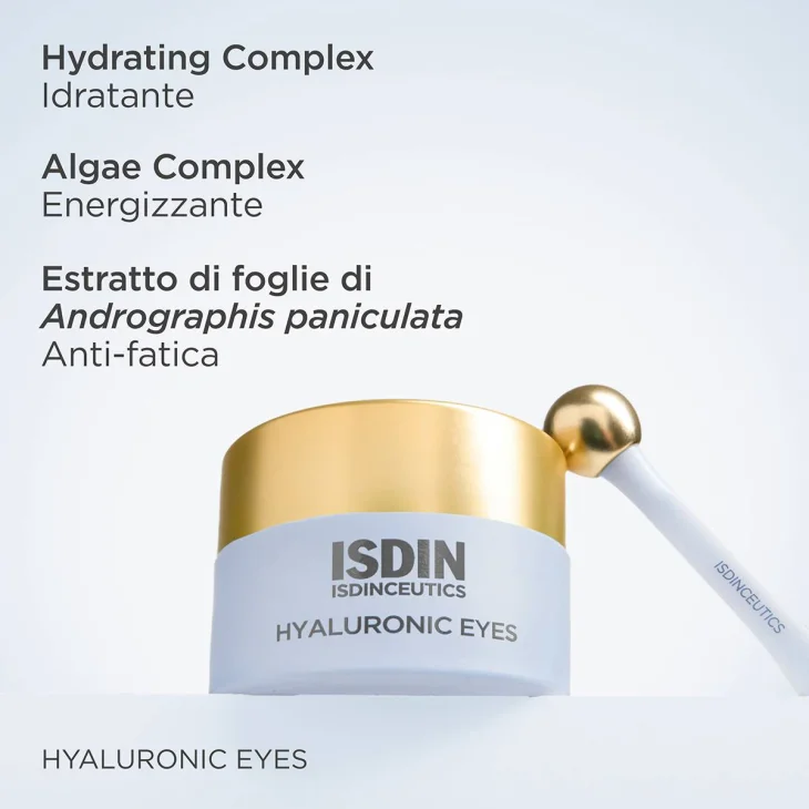 Isdin Isdinceutics Hyaluronic Eyes Contorno Occhi Idratante e Antirughe 15 grammi