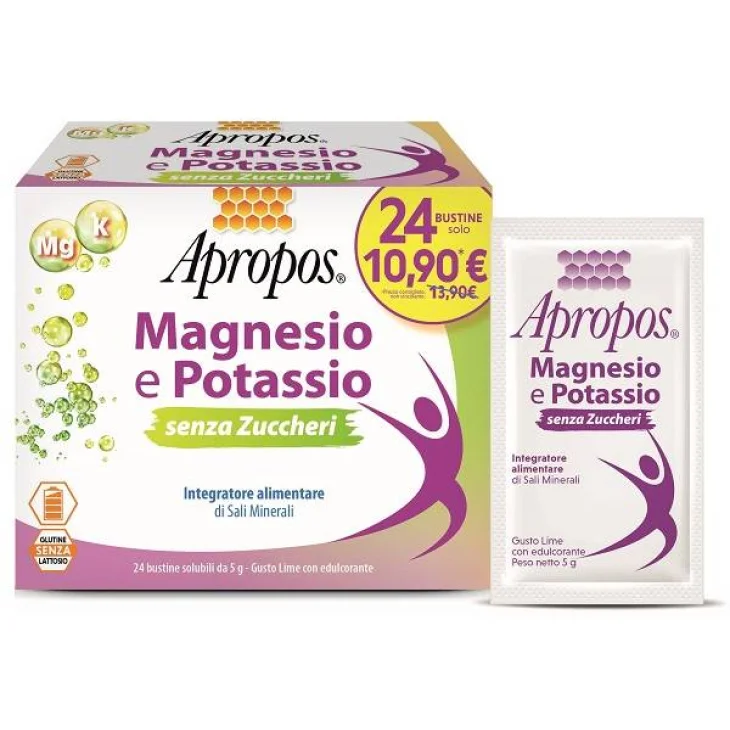 Apropos Magnesio e Potassio Senza Zuccheri 24 bustine