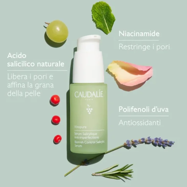 Caudalie Vinopure Cofanetto Anti-imperfezioni - Siero 30 ml + Stop brufoli 15 ml - Edizione 2024
