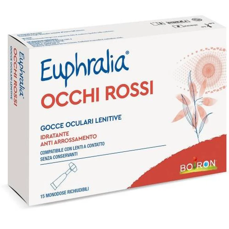 Boiron Euphralia Gocce Oculari Lenitive  Occhi Rossi 15 Flaconcini Monodose 0,5 ml