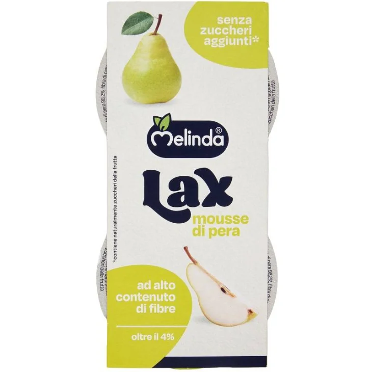 Melinda Lax Mousse per il Benessere Intestinale Gusto Pera 2 Pezzi