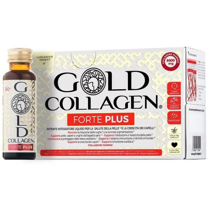 Gold Collagen Forte Plus Integratore di Collagene 10 flaconcini