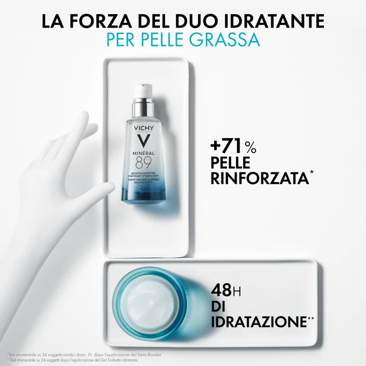 Vichy Mineral89 Oily Skin Cream Crema Idratante Leggera Viso 50 ml